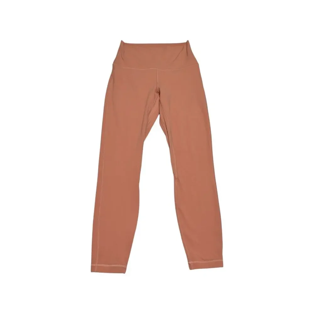Lululemon Align High Rise Leggings 25in Pink Savannah Coral Orange WOmens 6